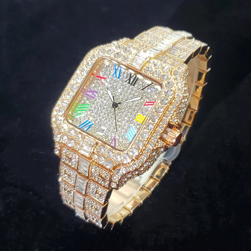 NOUVELLE COLLECTION MONTRE DE LUXE OR/ROSE EN DIAMANTS - THT