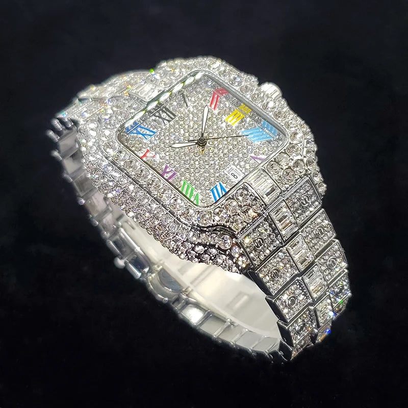NOUVELLE COLLECTION MONTRE DE LUXE ARGENT EN DIAMANTS - THT
