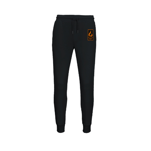 BAS DE JOGGING NOIR/ORANGE STYLE - THT - HOMME/FEMME - THT