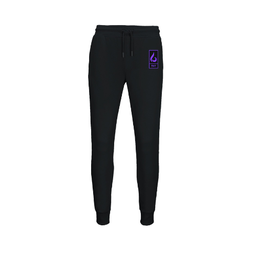 BAS DE JOGGING NOIR/VIOLET STYLE - THT - HOMME/FEMME - THT