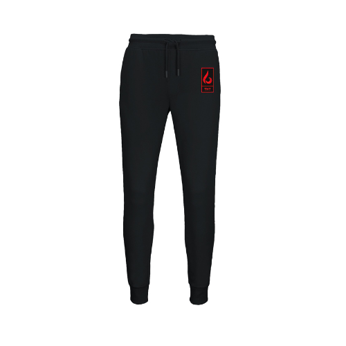 BAS DE JOGGING NOIR/ROUGE STYLE - THT - HOMME/FEMME - THT