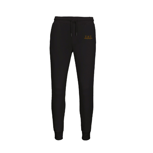 BAS DE JOGGING NOIR/ORANGE SIGNATURE - THT - HOMME/FEMME - THT