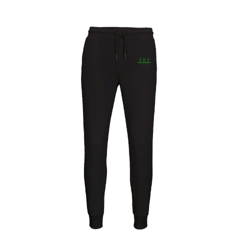 BAS DE JOGGING NOIR/VERT SIGNATURE - THT - HOMME/FEMME - THT