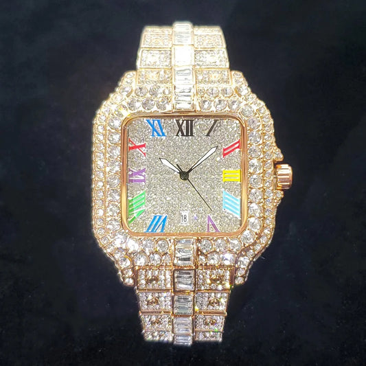 NOUVELLE COLLECTION MONTRE DE LUXE OR/ROSE EN DIAMANTS - THT