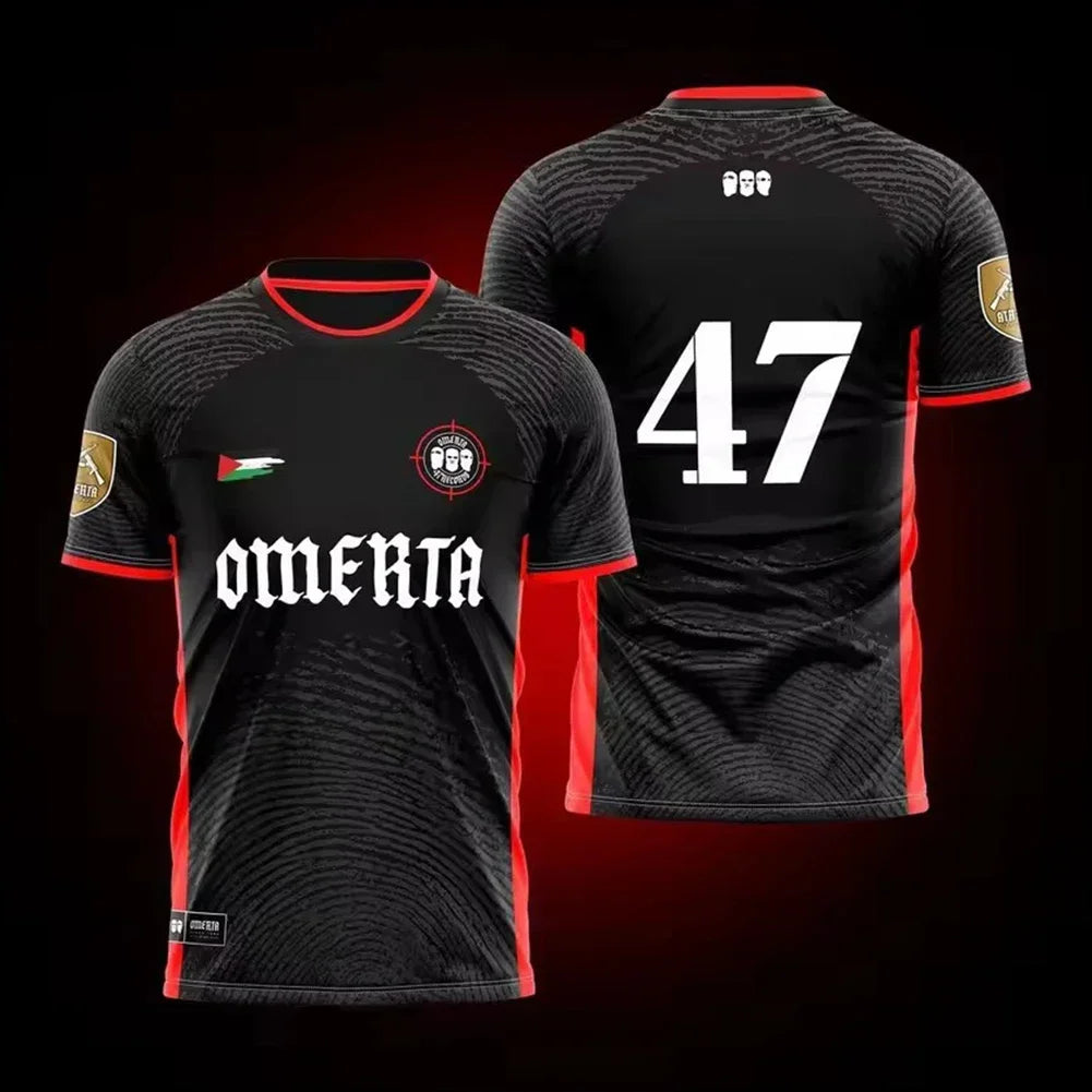 MAILLOT OMERTA 47 NOIR/ROUGE - THT