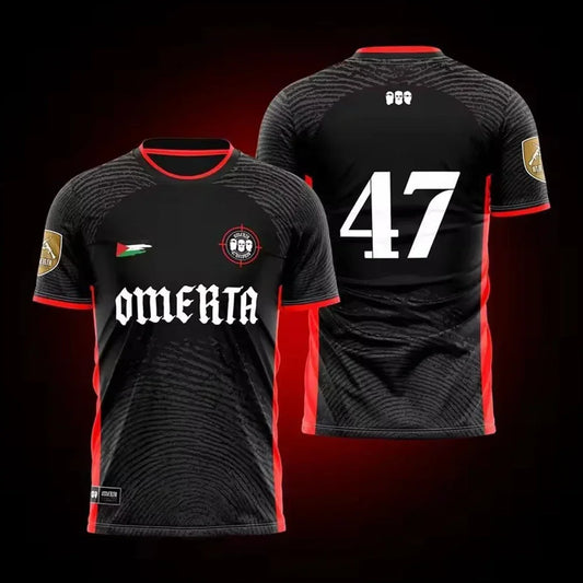MAILLOT OMERTA 47 NOIR/ROUGE - THT