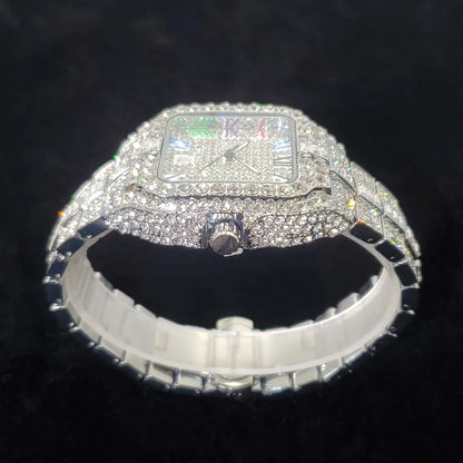 NOUVELLE COLLECTION MONTRE DE LUXE ARGENT EN DIAMANTS - THT