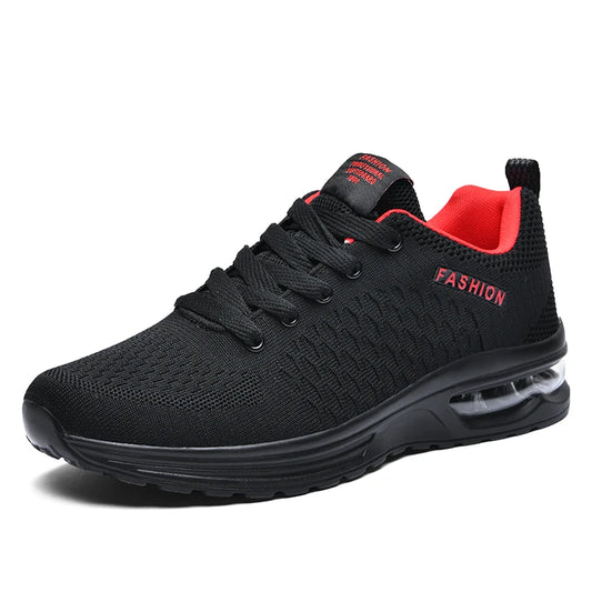 CHAUSSURE POUR HOMMES CONFORTABLE NOIR/ROUGE - THT