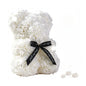 ROSE ETERNELLE OURS EN PELUCHE BLANC - THT