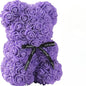 ROSE ETERNELLE OURS EN PELUCHE VIOLET - THT