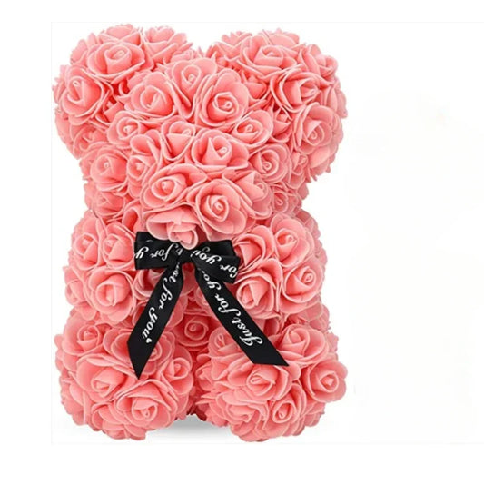 ROSE ETERNELLE OURS EN PELUCHE ROSE - THT