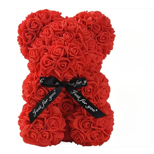 ROSE ETERNELLE OURS EN PELUCHE ROUGE - THT
