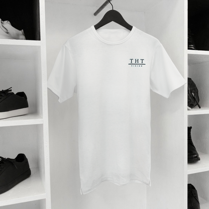 T-SHIRT BLANC/NOIR SIGNATURE - THT -  HOMME/FEMME