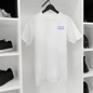 T-SHIRT BLANC/VIOLET SIGNATURE - THT -  HOMME/FEMME