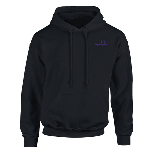 SWEAT NOIR/VIOLET SIGNATURE - THT - HOMME/FEMME - THT