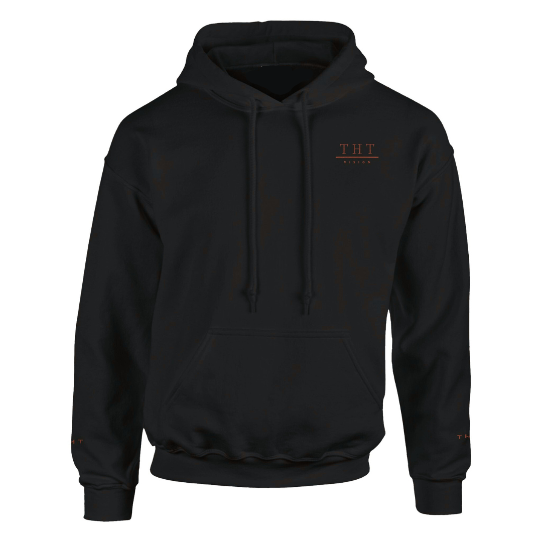 SWEAT NOIR/ORANGE SIGNATURE - THT - HOMME/FEMME - THT