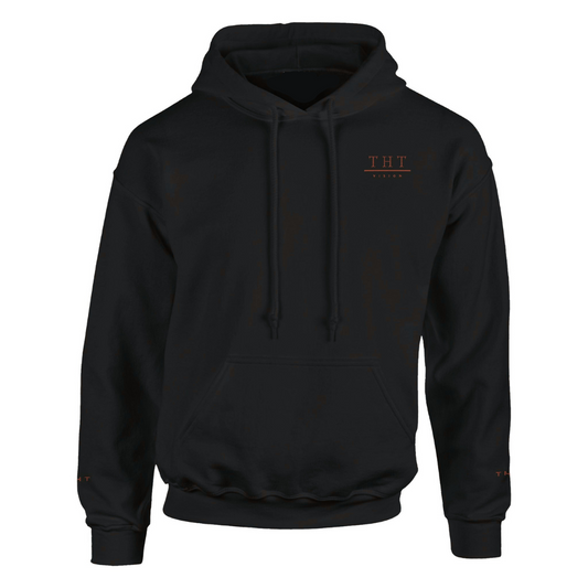 SWEAT NOIR/ORANGE SIGNATURE - THT - HOMME/FEMME - THT