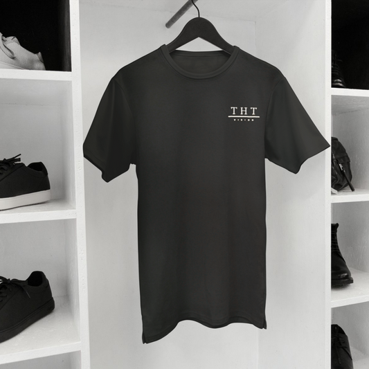 T-SHIRT NOIR/BLANC SIGNATURE - THT -  HOMME/FEMME
