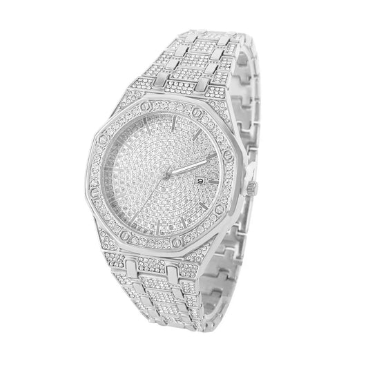 MONTRE DE LUXE EN CRISTAL ARGENT POUR HOMME - THT